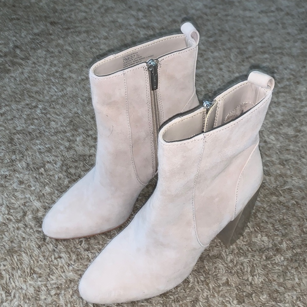 Taupe Suede Booties